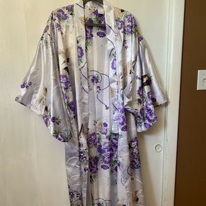 Purple floral kimono